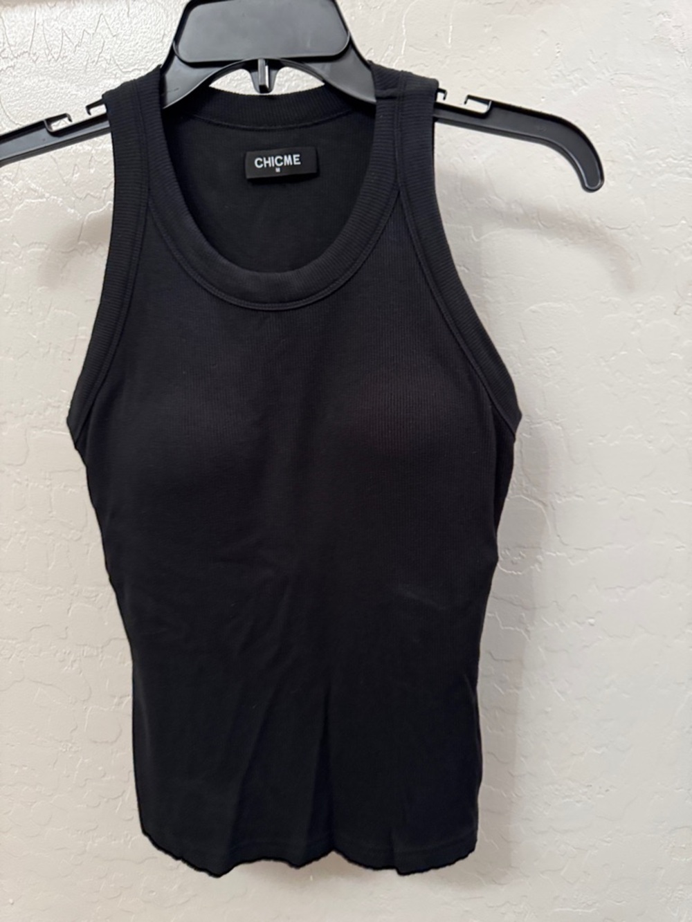Black Ribbed Tank Top - Picture 4 of 7